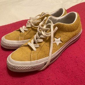 Converse One Pro Suede Shoes - yellow, sz 7